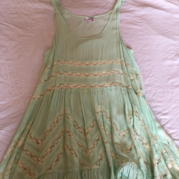 Free people dress/Tunic- mint green. Size small. - Picture 2 of 5